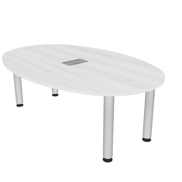 Skutchi Designs 45.25 in W, 71.5 in L, 29 in H, Engineered Wood Top, White H-BOVL-4672-PT-WC-EL - main